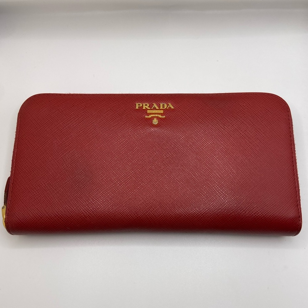 Prada Scarlet Leather Wallet - Picture 2 of 14
